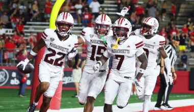 UMass player absolutely obliterates unsuspecting woman on the sidelines after interception