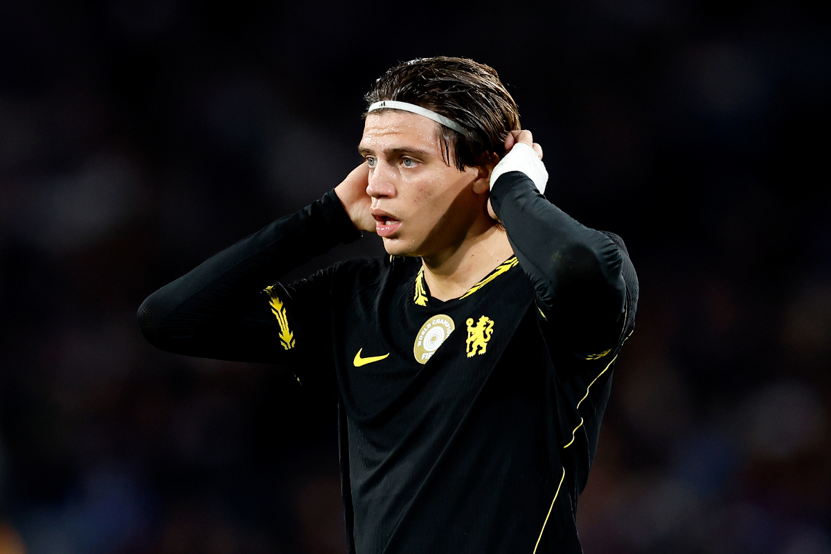 SYDNEY, AUSTRALIA - AUGUST 01: Marco Palestra of Chelsea looks on during the Sydney Super Cup match between Chelsea FC and Tottenham at Accor Stadium on August 01, 2026 in Sydney, Australia. (Photo by Brendon Thorne/Getty Images) (Serie A article)