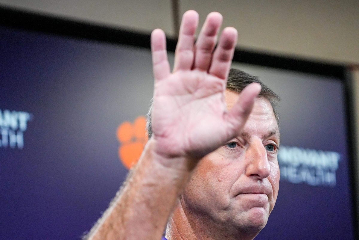 Does Dabo Swinney have regrets about Clemson’s roster moves? He’s not talking about it