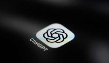 The ChatGPT application icon is displayed on a smartphone screen.