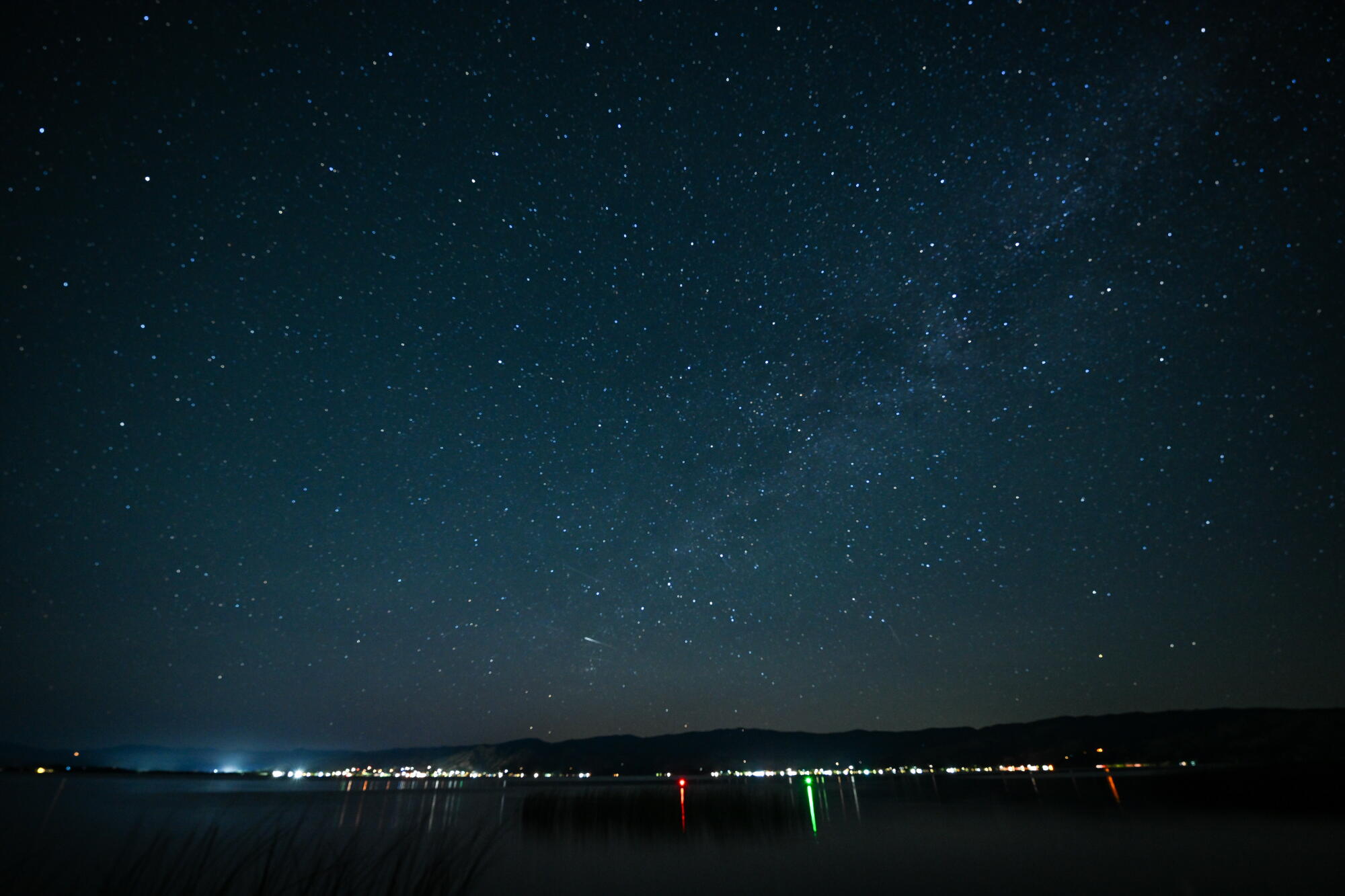 A view of milky way during a meteor shower at Clear Lake in 2024.