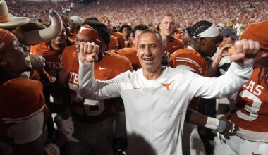 Texas coach Steve Sarkisian's awkward ESPN interview divides internet during team's win over Ohio State