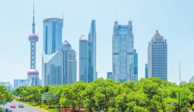 A view of the core Lujiazui commercial area in Pudong New Area, Shanghai on July 15, 2025. Photo: VCG