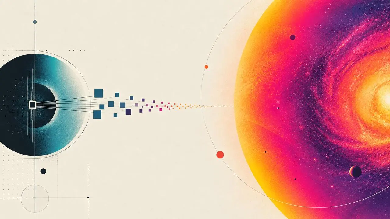 Even with staggering computing power, some problems can become so vast that they exceed the timescale of the cosmos. Illustration created using an AI tool.