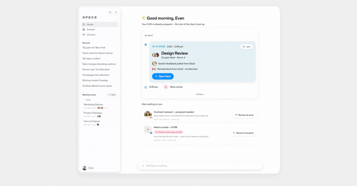 Snap announces Specs Intelligence app for iPhone and Mac, cellular variant of Specs