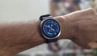 Samsung Galaxy Watch 9 on a wrist with the screen on