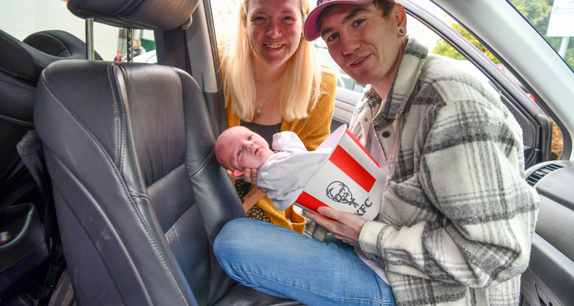 Couple's baby born in KFC parking lot earns Colonel Sanders nickname