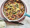 Mushroom and spinach frittata.