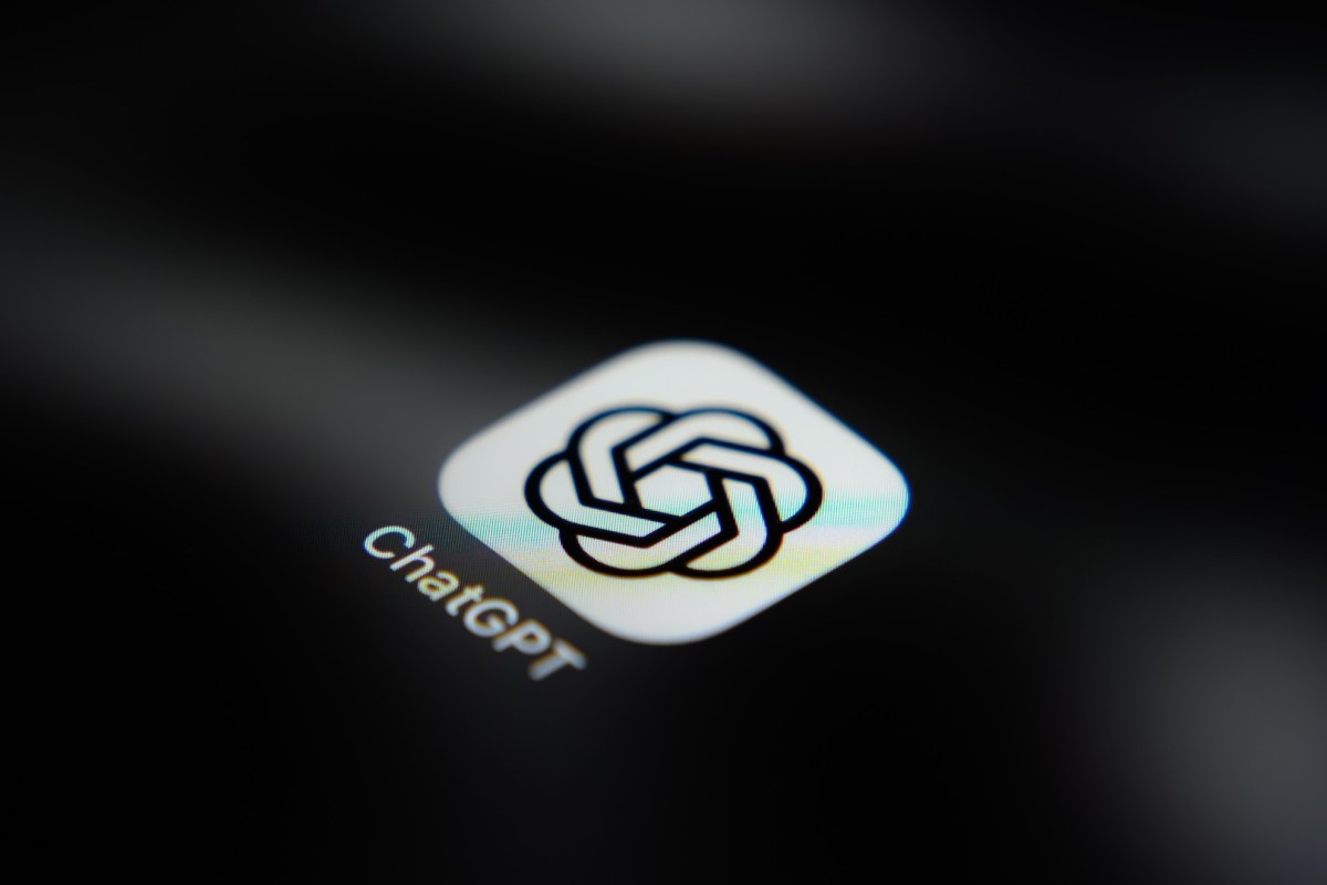 The ChatGPT application icon is displayed on a smartphone screen.