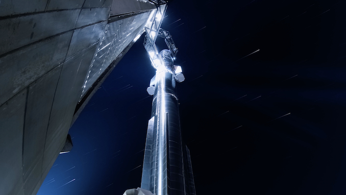 SpaceX stack Starship and Super Heavy for first orbital flight – Spaceflight Now