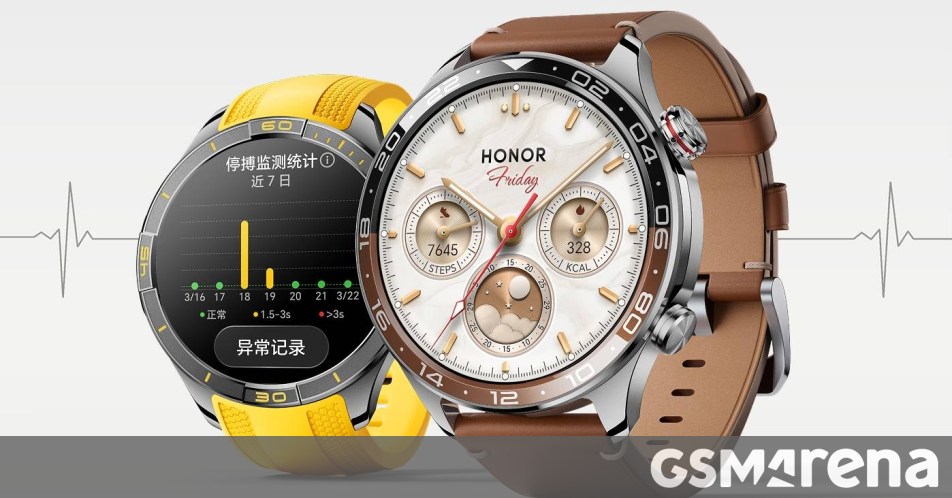 The Honor Watch 6 Pro has a 1.5" dual-layer OLED display, HRV and CGM tracking