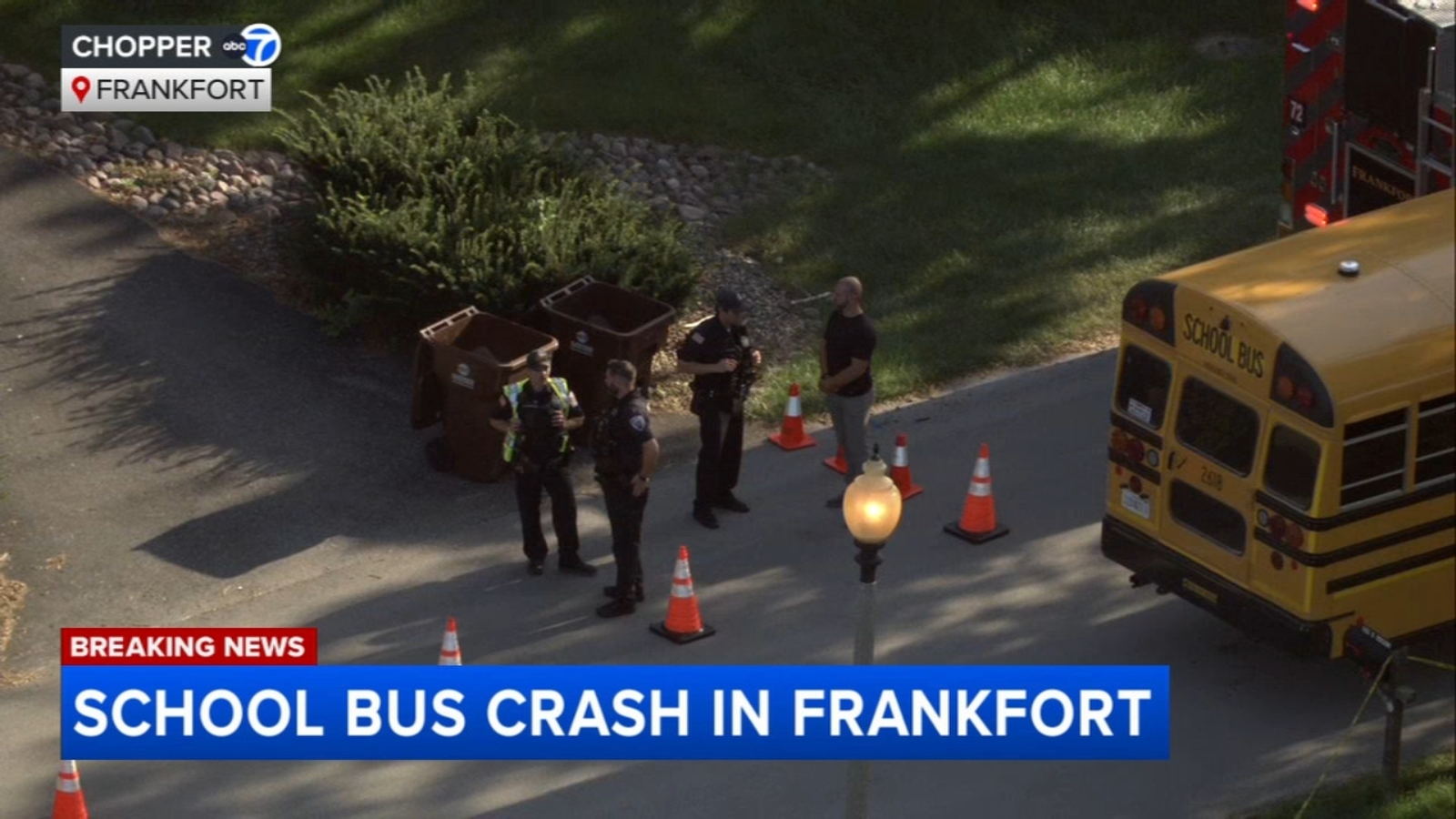 Frankfort bus crash news today: Pedestrian, school bus crash impacts traffic on Aberdeen Road near Harlem Avenue, police say