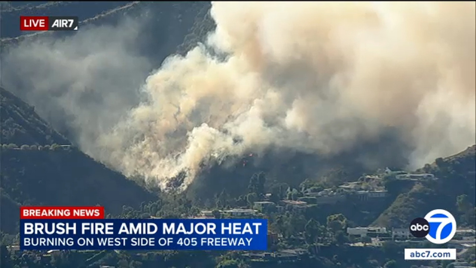 Getty Fire: Brush fire erupts along 405 Freeway near Getty Center in Sepulveda Pass