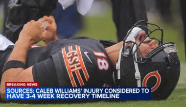 Latest news on Caleb Williams: Grade 2 hamstring injury could sideline Chicago Bears quarterback for 3-4 weeks for recovery time