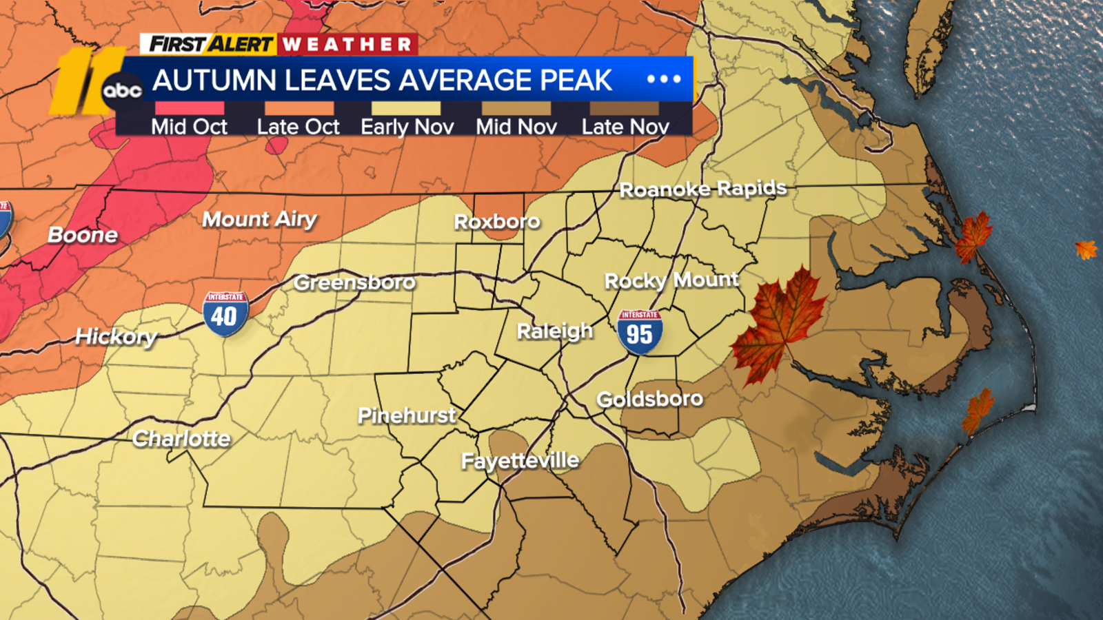 Fall colors 2026 | How fall foliage impacted by the NC drought; when are the peak times in the mountains, central North Carolina