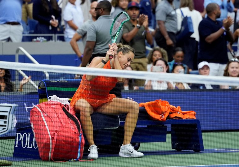 Tennis - U.S. Open - Flushing Meadows, New York, United States - September 12, 2026 Belarus' Aryna Sabalenka smashes her racquet after losing her women's singles final match against Kazakhstan's Elena Rybakina REUTERS/Eduardo Munoz TPX IMAGES OF THE DAY