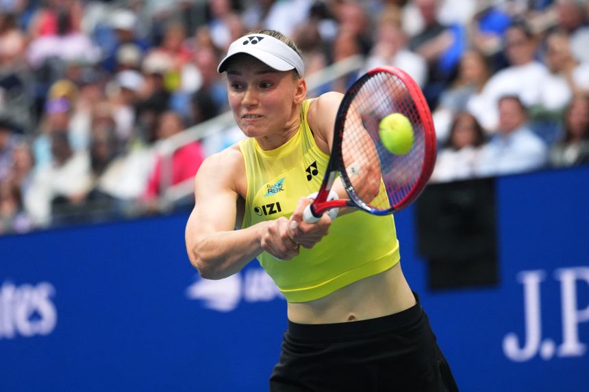 Elena Rybakina in action during her final match against Aryna Sabalenka on September 12, 2026.