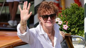 Susan Sarandon is seen at the Hotel Excelsior Venice Lido Pier during the 83rd Venice International Film Festival on September 05, 2026 in Venice, Italy.