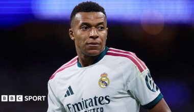 Kylian Mbappe playing for Real Madrid