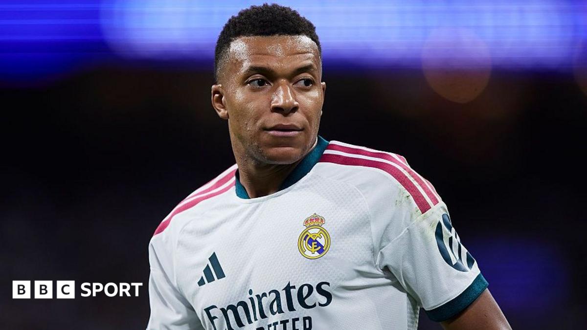 Kylian Mbappe playing for Real Madrid