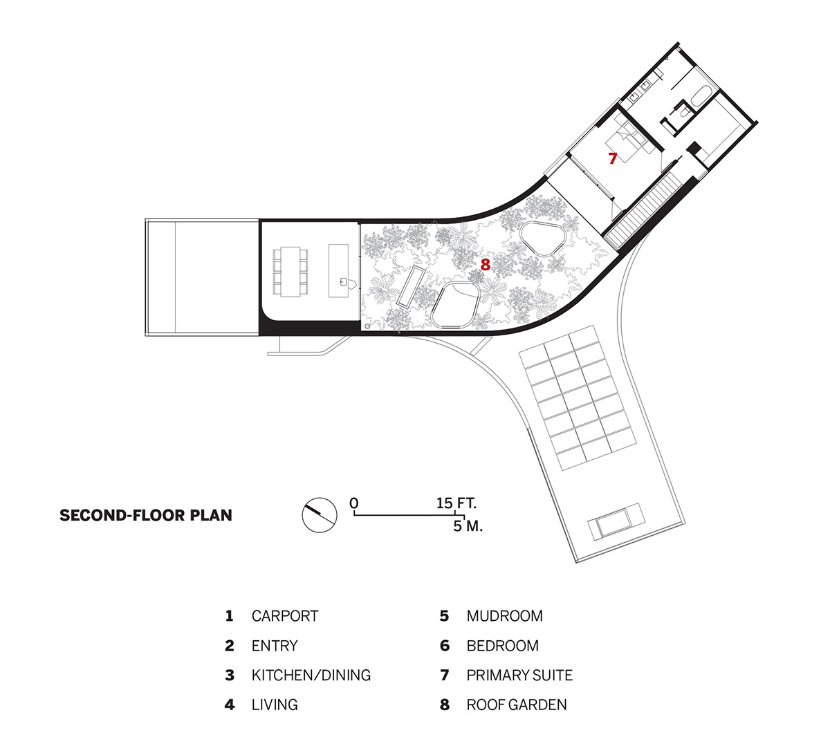 Arbutus House - second-floor plan Arbutus House - second-floor plan