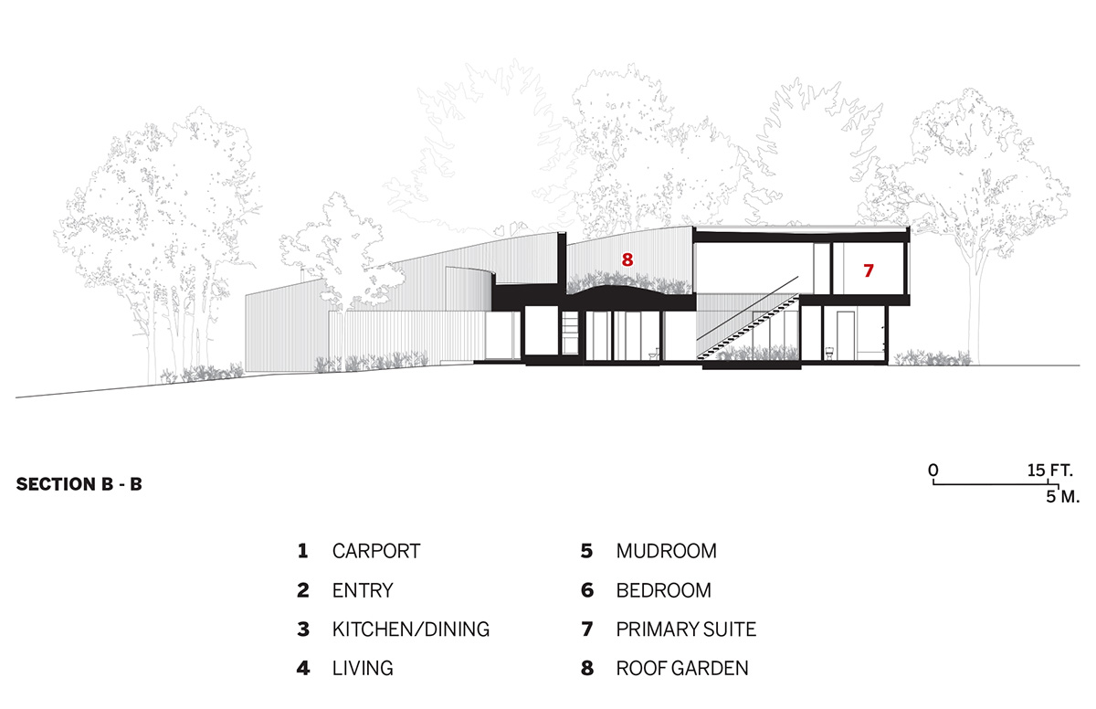 Arbutus House - section B-B Arbutus House - section B-B