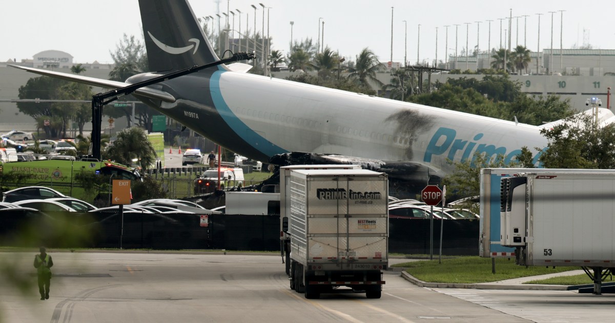 Amazon cargo plane crashes outside Miami airport