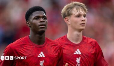 Mor Talla Ndiaye with Liverpool team mate Will Wright