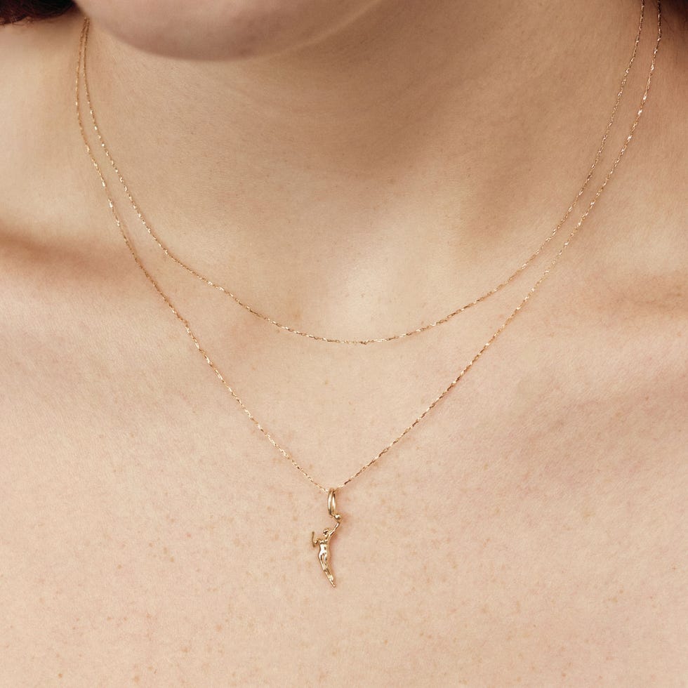 Jumpwoman Gold Charm