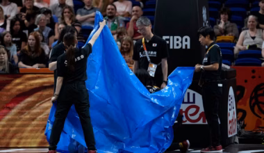 Japan's Saki Hayashi goes off with suspected broken arm at women’s FIBA World Cup