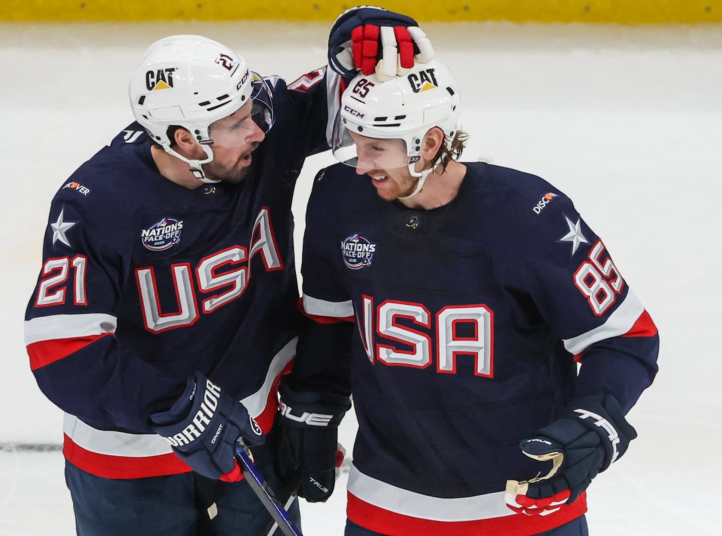 Dylan Larkin (left) is still awaiting his trade from the Red Wings after requesting a move earlier this offseason.     
