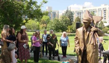 Omaha Broom Man statue dedication ceremony held at Turner Park