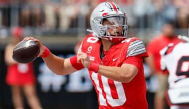 Smith and Sayin help No. 1 Ohio State prepare for Texas with 56-3 rout of Ball State