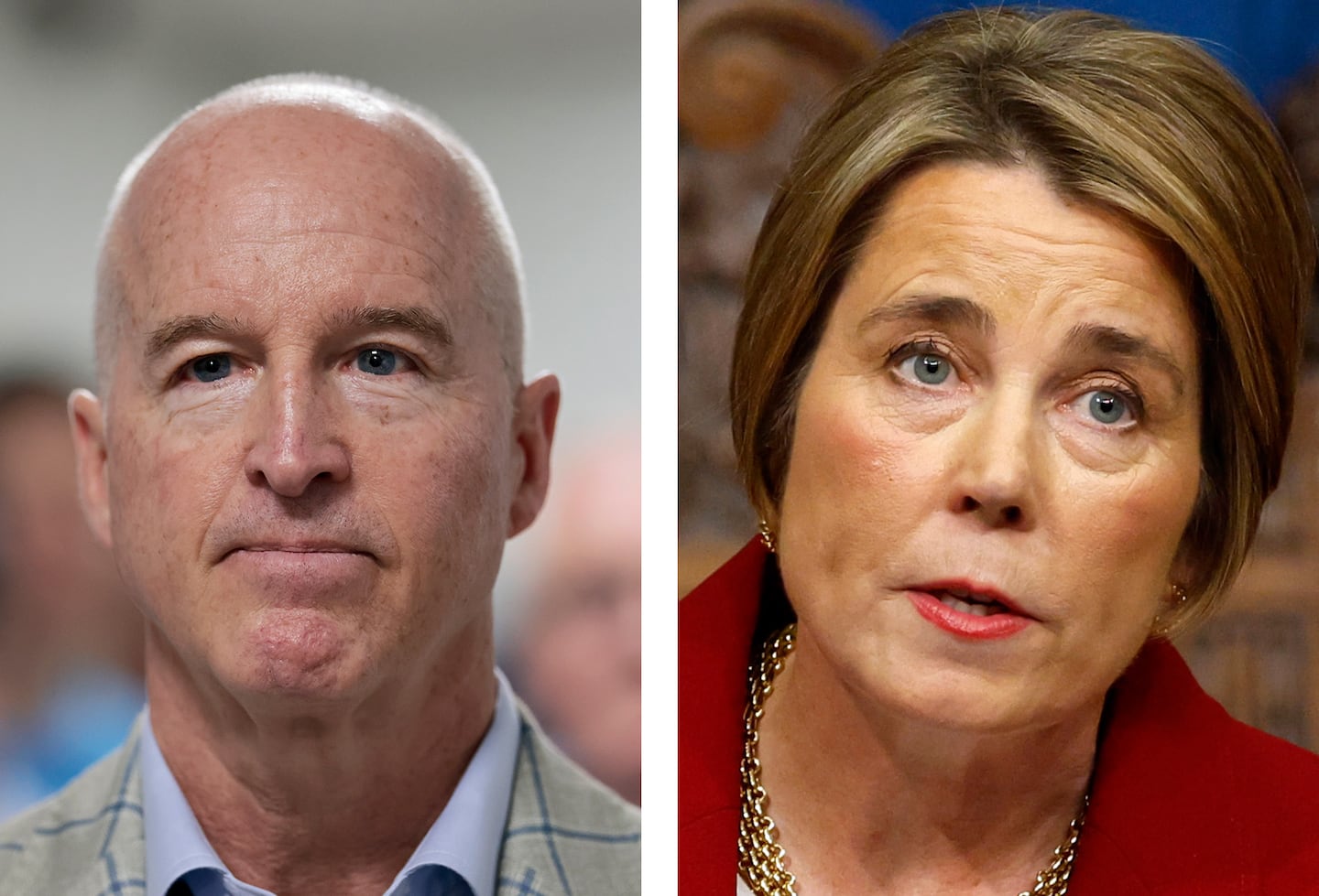 Mike Minogue and Governor Maura Healey.