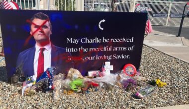 Bronze Charlie Kirk statue vandalized at TPUSA headquarters