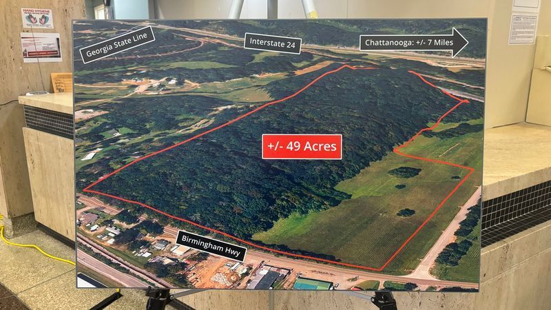 The site where Moccasin Bend Mental Health Institute would've moved to on Birmingham Highway.