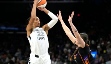 Wilson scores 34, Loyd adds 25 off bench, Aces head into playoffs after beating Mercury 100-82 :: WRAL.com
