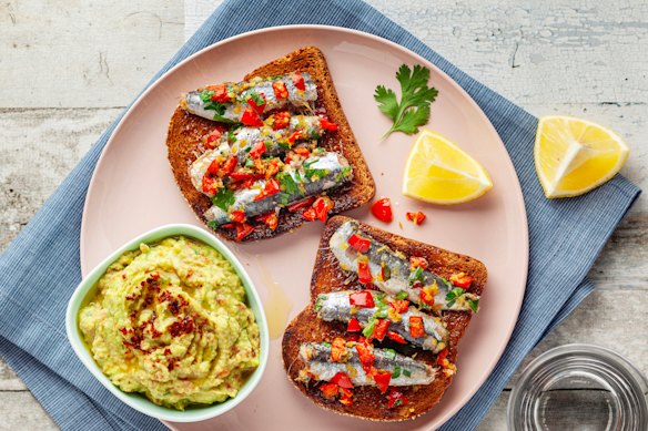 Eat more sardines on toast for a omega-3 and protein hit.