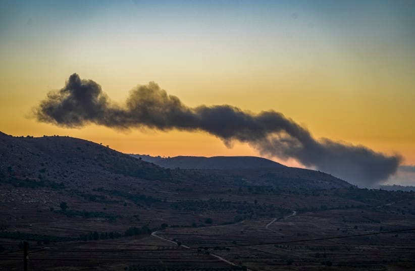 Smoke rises from southern Lebanon during an Israeli military operation, September 5, 2026.