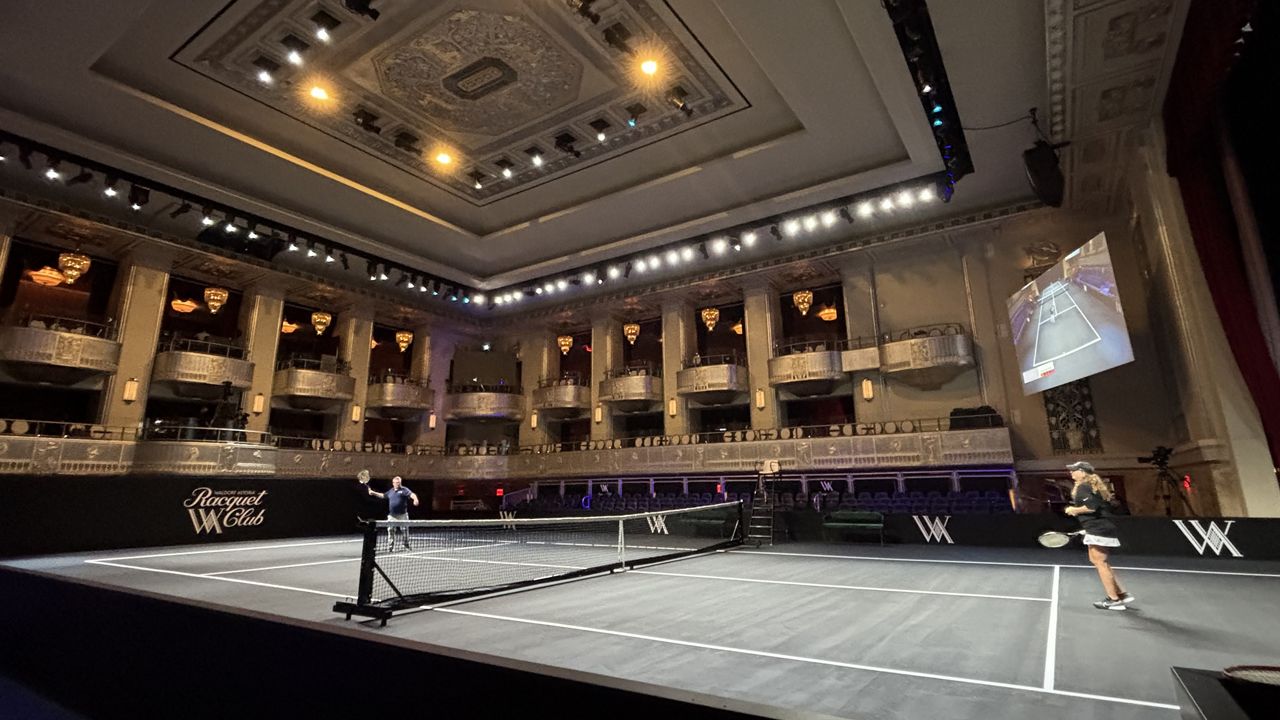 Waldorf Astoria transforms ballroom into tennis court