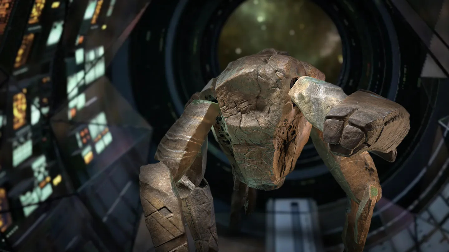 Screenshot from VR/mixed reality space game "Project Hail Mary: Journey Among the Stars"