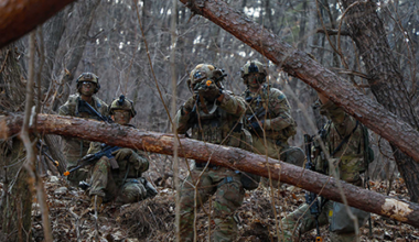 Soldiers guard their positions during the U.S.-South Korean military exercises known as Freedom Shield at Rodriguez Live Fire Complex, South Korea, in March 2026. The exercises are meant to underscore the allies’ unshakable bond, but when the annual August drills were about to start, U.S. President Donald Trump curtailed them because of the message they send to North Korea.  (Photo by South Korean Army Sgt. Jaeyoon Lee)