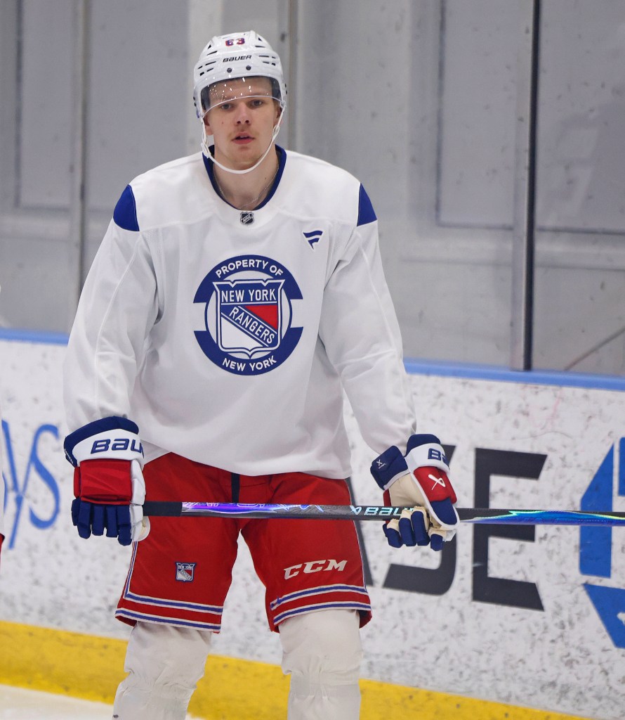 Rangers rookie Alberts Smits participates in their 2026 Development Camp on June 29, 2026 at Madison Square Garden. 