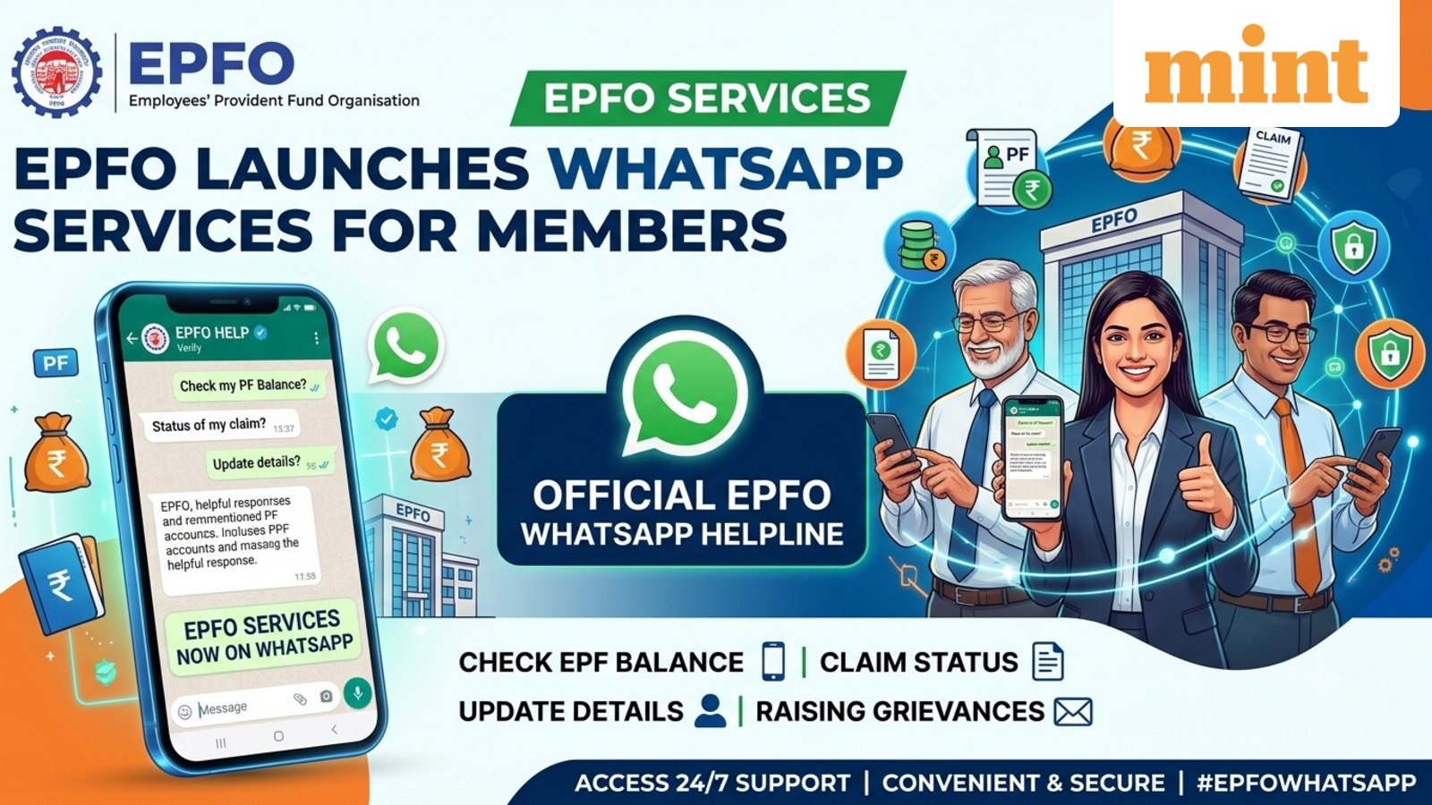 EPFO now on WhatsApp: View PF balance, last five transactions, track claim status — Here's how members can join