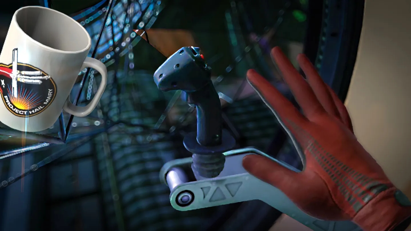 Screenshot from VR/mixed reality space game "Project Hail Mary: Journey Among the Stars"