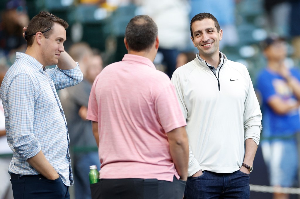 President of baseball operations for the New York Mets, David Sterns, before the game against the Milwaukee Brewers at American Family Field on September 28, 2024 in Milwaukee, Wisconsin. 