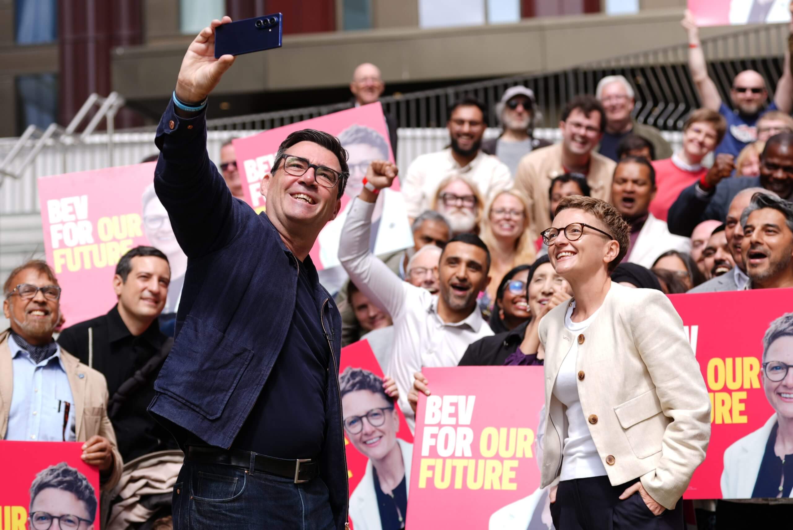 A politician takes a selfie