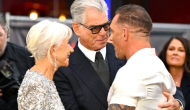 Pierce Brosnan Says Tom Hardy 'MobLand' Feud Was "Storm In A Teacup"