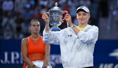 NEW YORK, NEW YORK - SEPTEMBER 13: Alexander Zverev of Germany celebrates with the trophy after defeating Ben Shelton of the United States in their Men's Singles Final match on Day Fifteen of the 2026 US Open at USTA Billie Jean King National Tennis Center on September 13, 2026 in the Flushing neighborhood of the Queens borough of New York City. (Photo by Matthew Stockman/Getty Images)