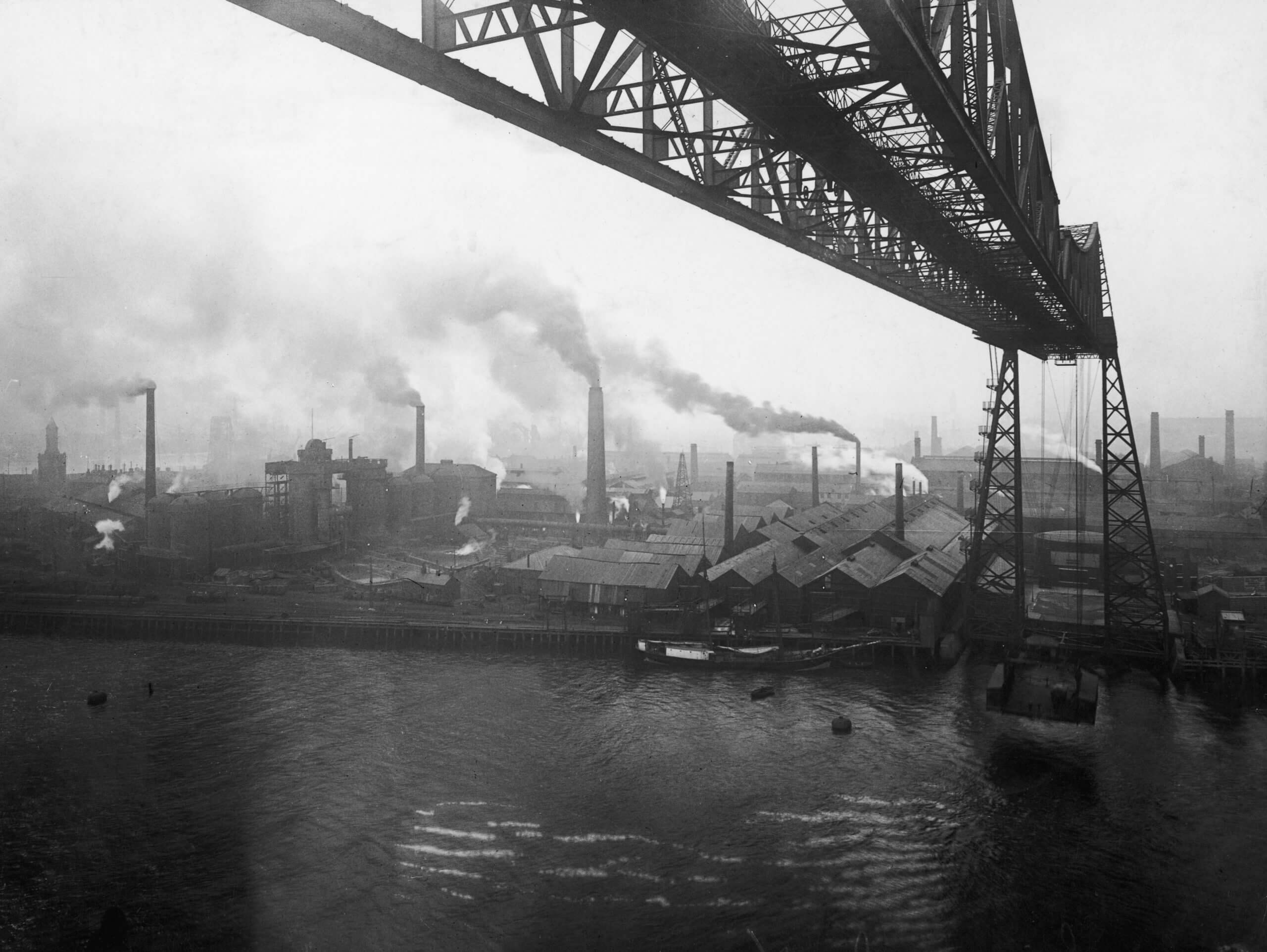Blast furnaces near the River Tees in 1912